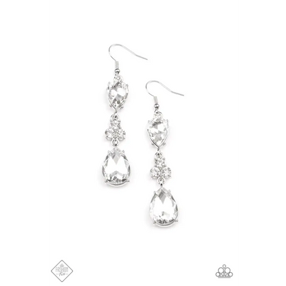 Once Upon a Twinkle - White Earrings - Earrings