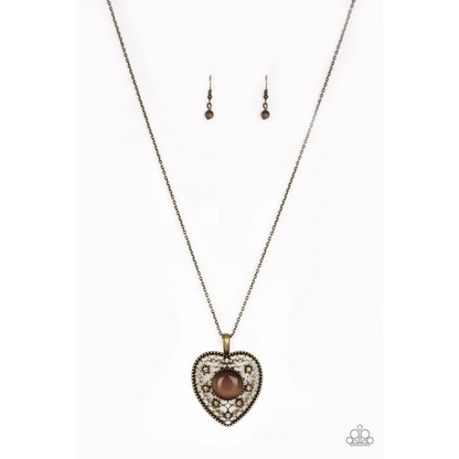 One Heart - Brass Necklace - Deb's Jazzy Jems