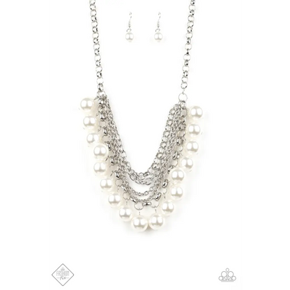 One-Way WALL STREET - Sept 2019 - White Necklace - Deb's Jazzy Jems