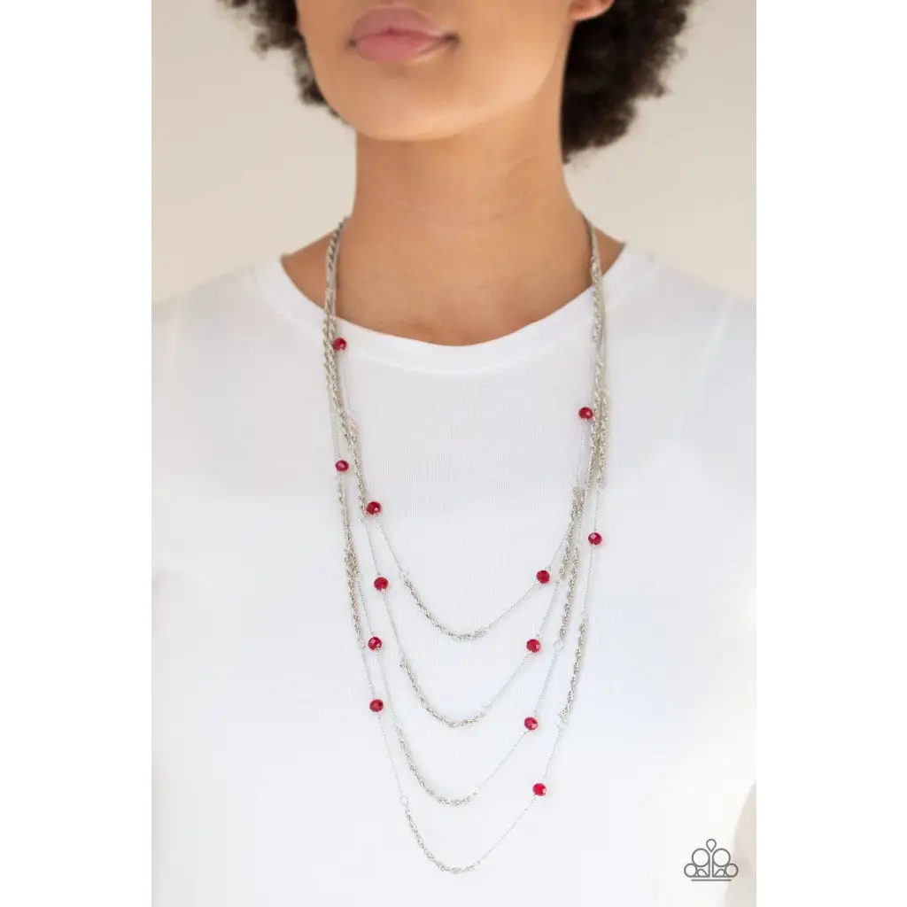 Open For Opulence - Red Necklace - Deb's Jazzy Jems