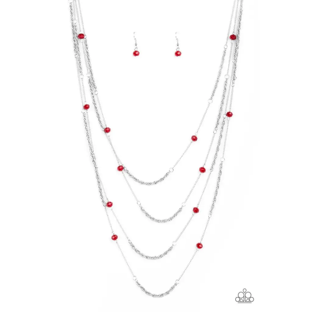 Open For Opulence - Red Necklace - Deb's Jazzy Jems