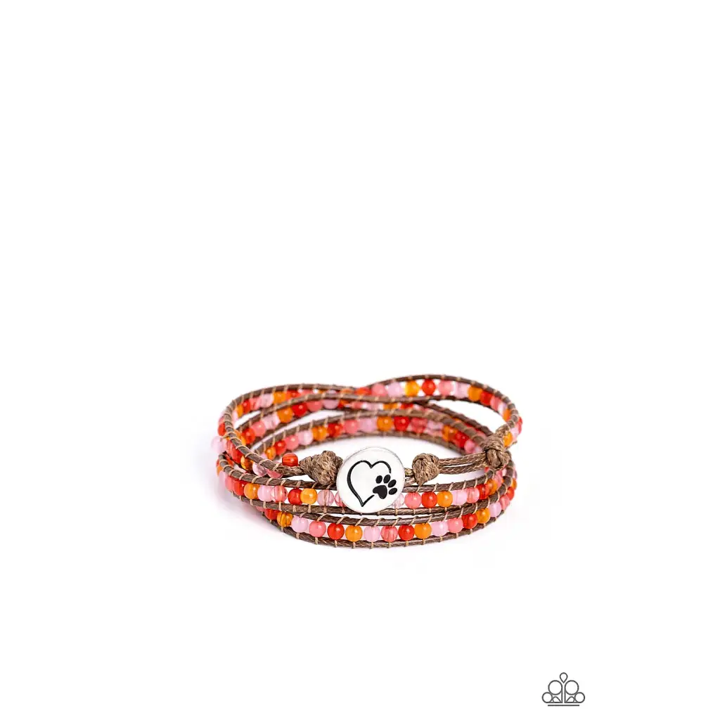 PAW-sitive Thinking - Orange Bracelet - Bracelets