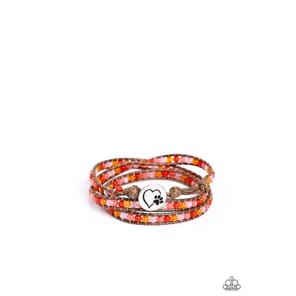 PAW-sitive Thinking - Orange Bracelet - Bracelets