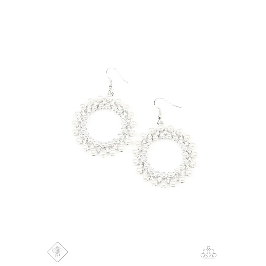 Pearly Poise - Apr 2020 - White Earrings - Deb's Jazzy Jems