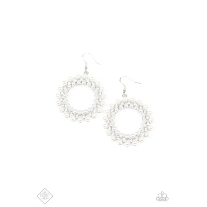 Pearly Poise - Apr 2020 - White Earrings - Deb's Jazzy Jems