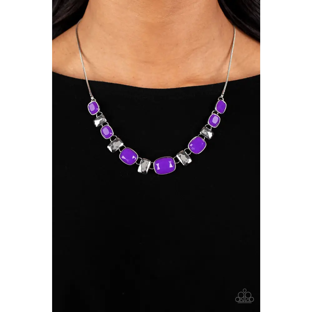 Polished Parade - Purple Necklace - Necklaces