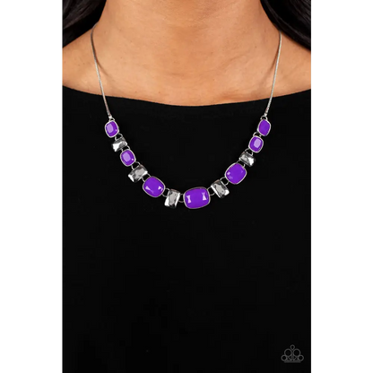 Polished Parade - Purple Necklace - Necklaces