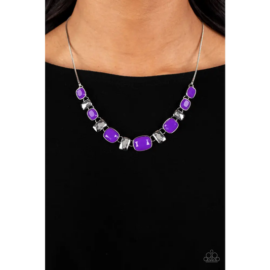 Polished Parade - Purple Necklace - Necklaces