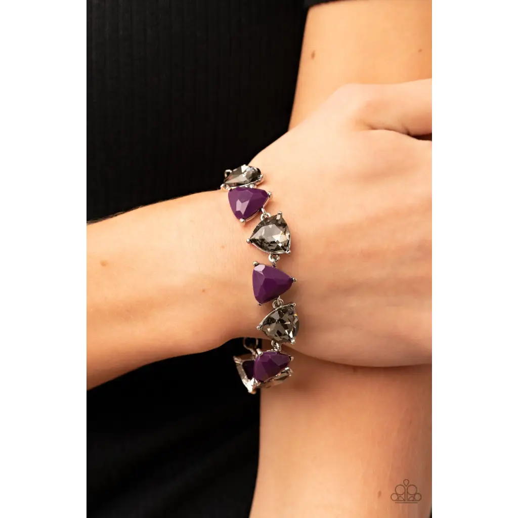 Pumped up Prisms - Purple Bracelet - Deb's Jazzy Jems