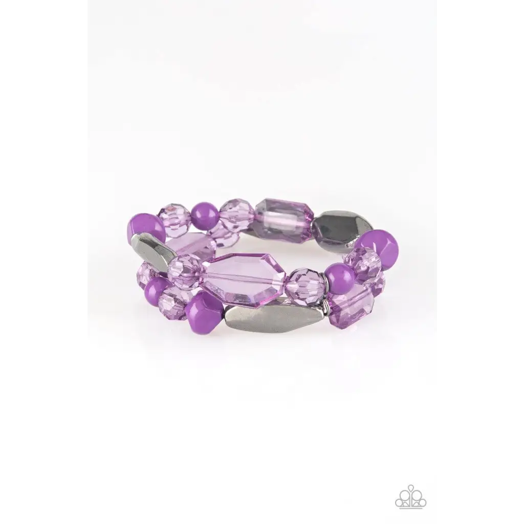 Rockin Rock Candy - Purple Bracelet - Deb's Jazzy Jems