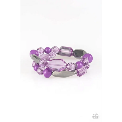 Rockin Rock Candy - Purple Bracelet - Deb's Jazzy Jems