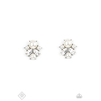 Royal Reverie - White Earrings - Earrings