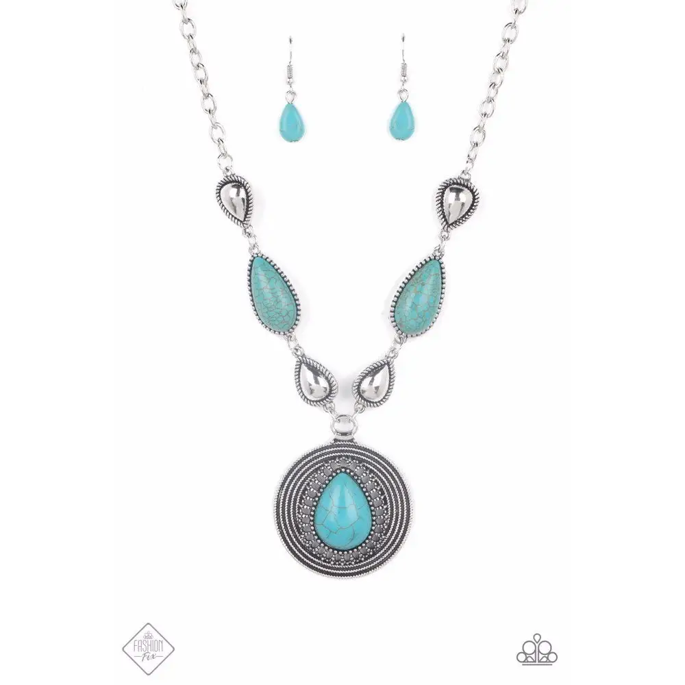 Saguaro Soul Trek - Blue Necklace - Necklaces