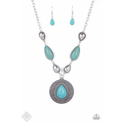 Saguaro Soul Trek - Blue Necklace - Necklaces