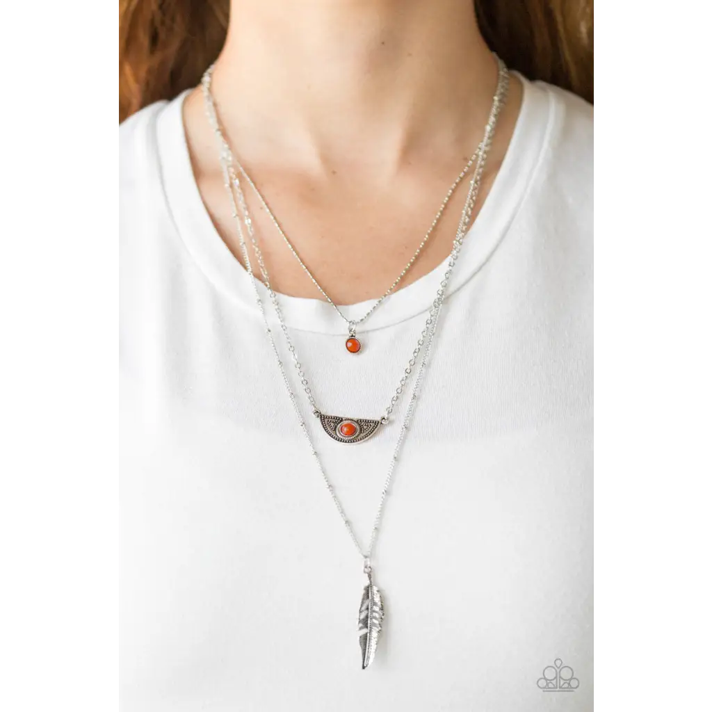 Sahara Sparrow - Orange Necklace - Deb's Jazzy Jems