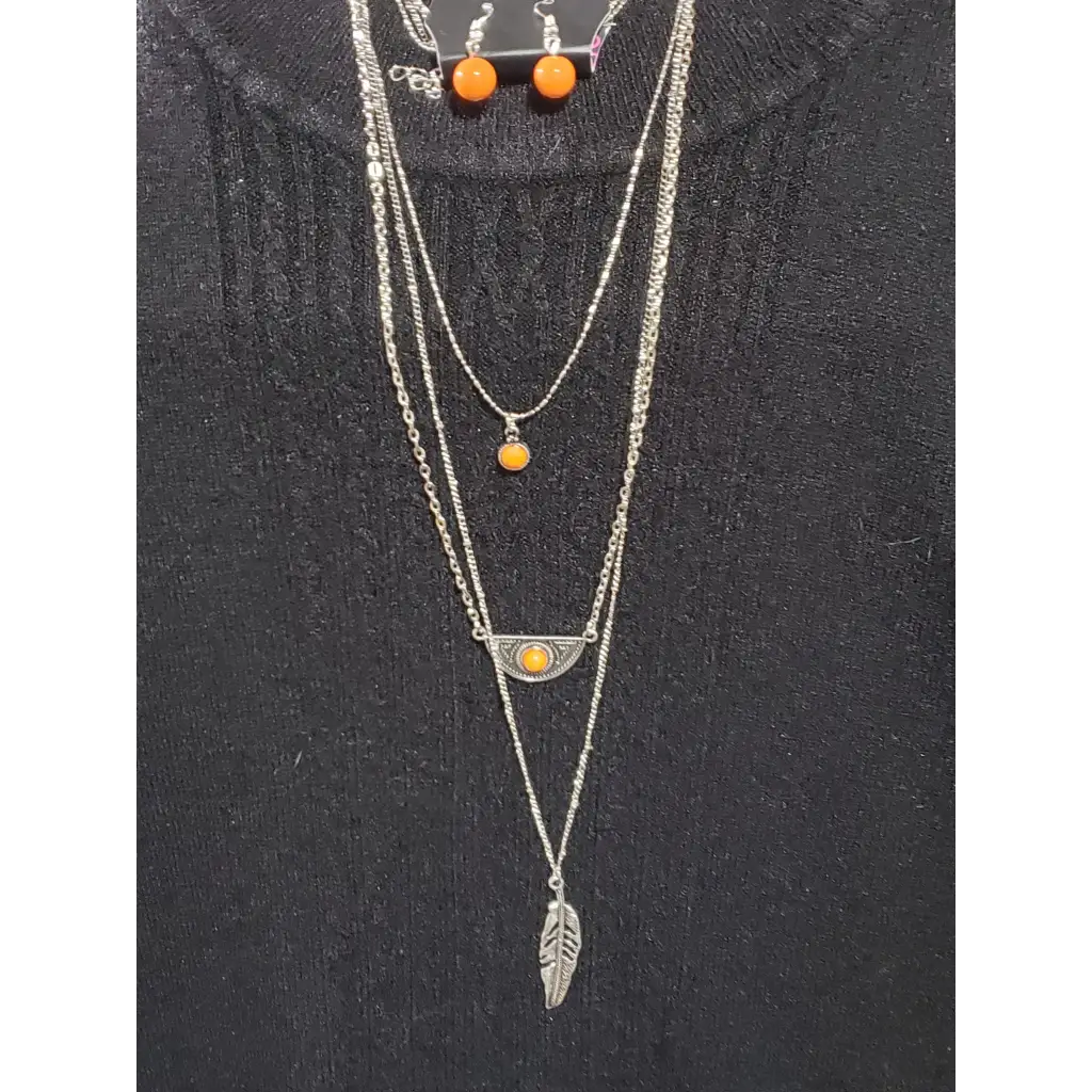 Sahara Sparrow - Orange Necklace - Deb's Jazzy Jems