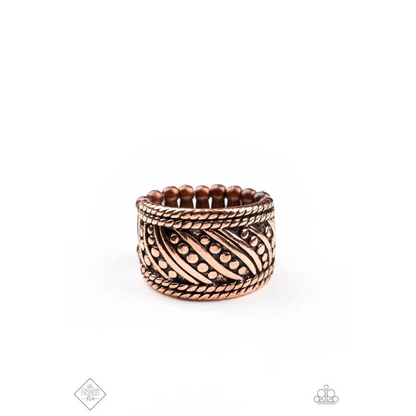 Slanted Shimmer - Nov 2020 - Copper Ring - Deb's Jazzy Jems