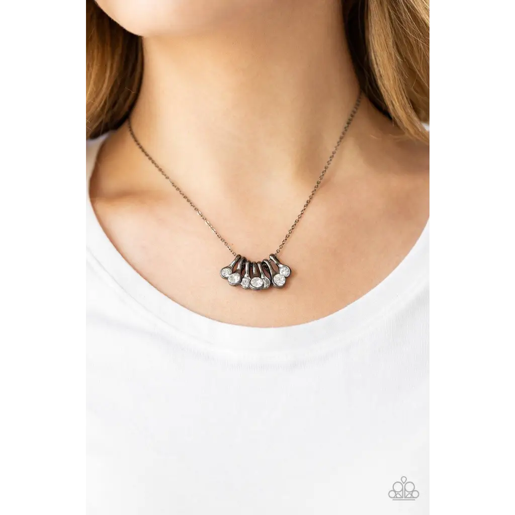 Slide Into Shimmer - Black Necklace - Deb's Jazzy Jems