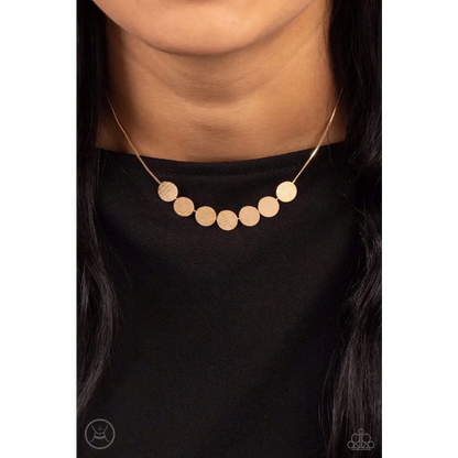 Slimmer Glimmer - Gold Necklace - Necklaces