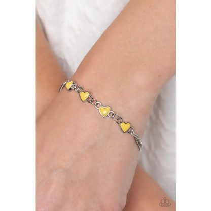 Smitten Sweethearts - Yellow Bracelet - Bracelets