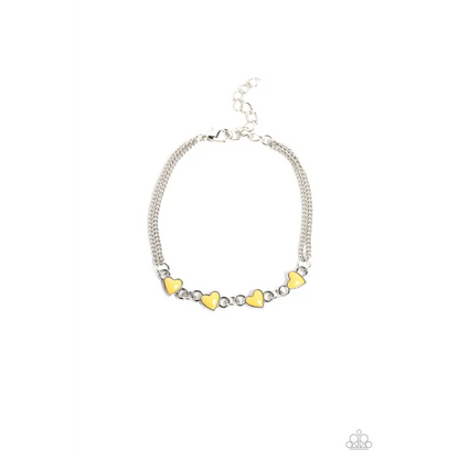 Smitten Sweethearts - Yellow Bracelet - Bracelets