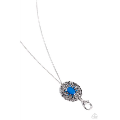 Solar Stunner - Blue Necklace Lanyard - Necklaces