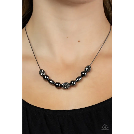 Space Glam - Black Necklace - Necklaces