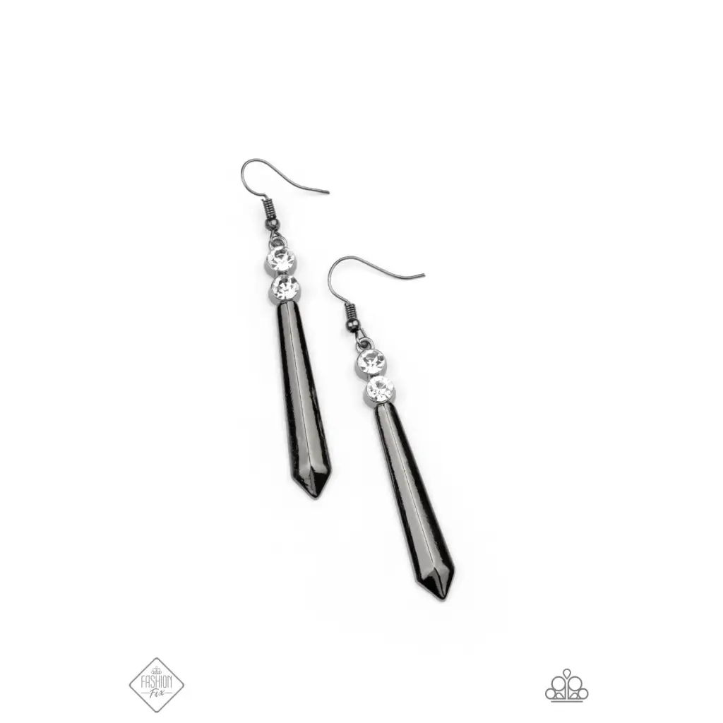 Sparkle Stream - Black Earrings - Earrings