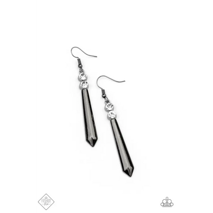 Sparkle Stream - Black Earrings - Earrings