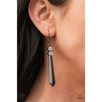 Sparkle Stream - Black Earrings - Earrings