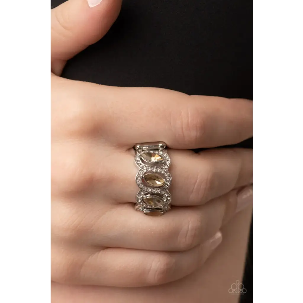 Staggering Sparkle - Brown Ring - Deb's Jazzy Jems