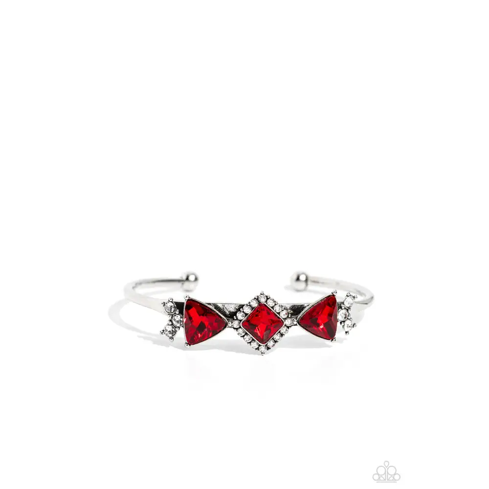 Strategic Sparkle - Red Bracelet - Bracelets