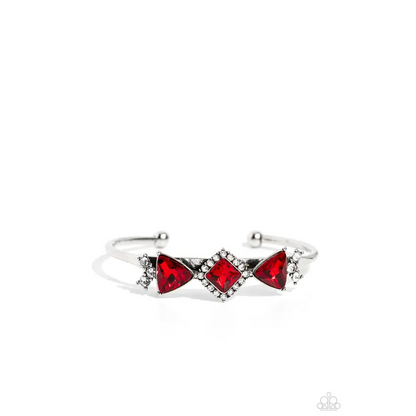 Strategic Sparkle - Red Bracelet - Bracelets