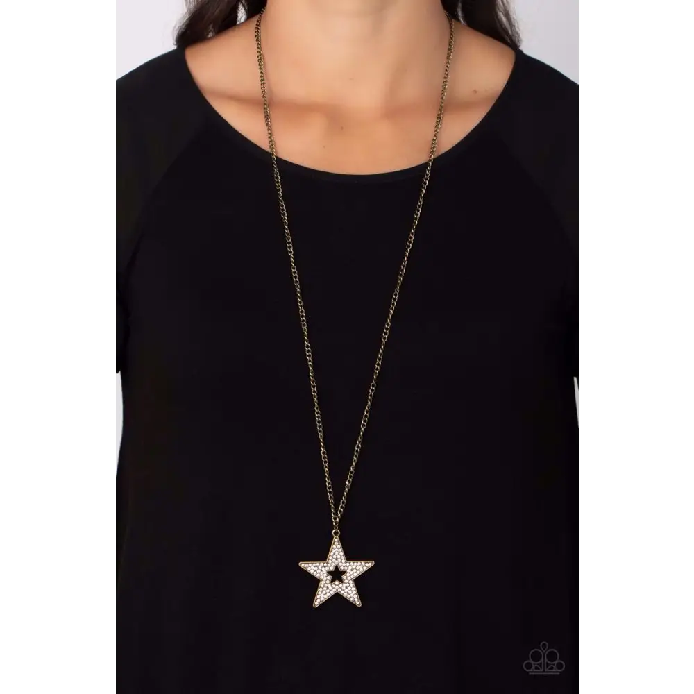 Superstar Stylist - Brass Necklace - Necklaces