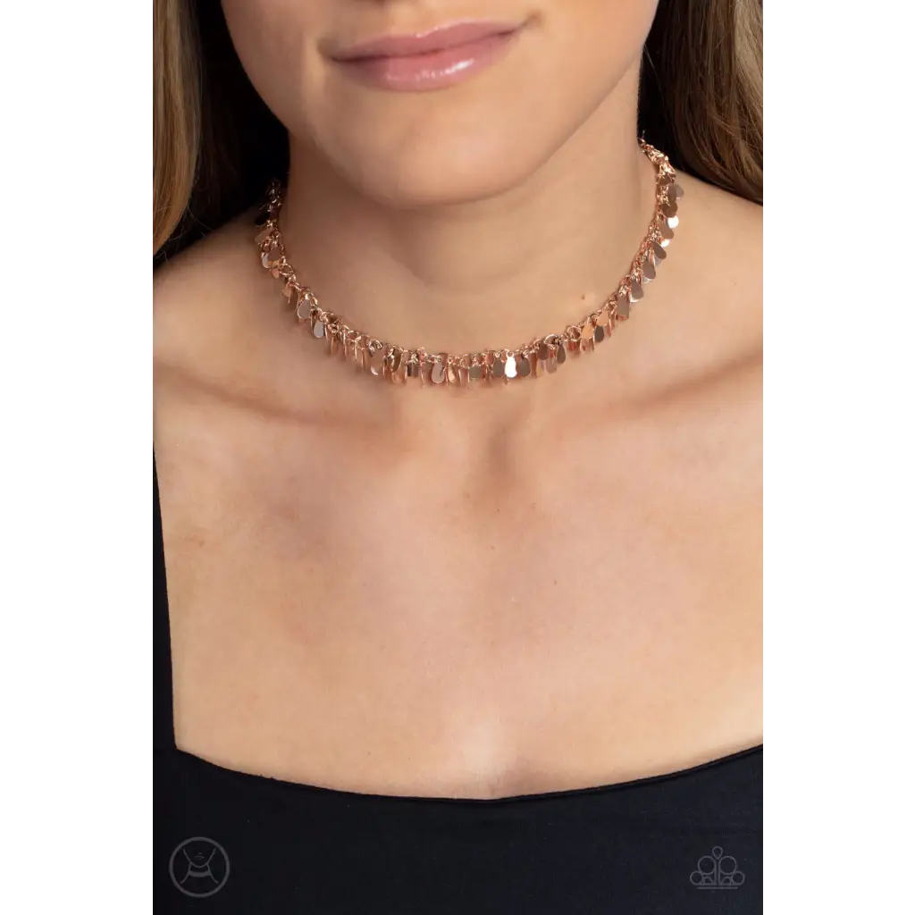 Surreal Shimmer - Rose Gold Necklace - Necklaces