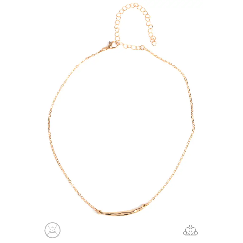 Taking It Easy - Gold Choker - Necklaces