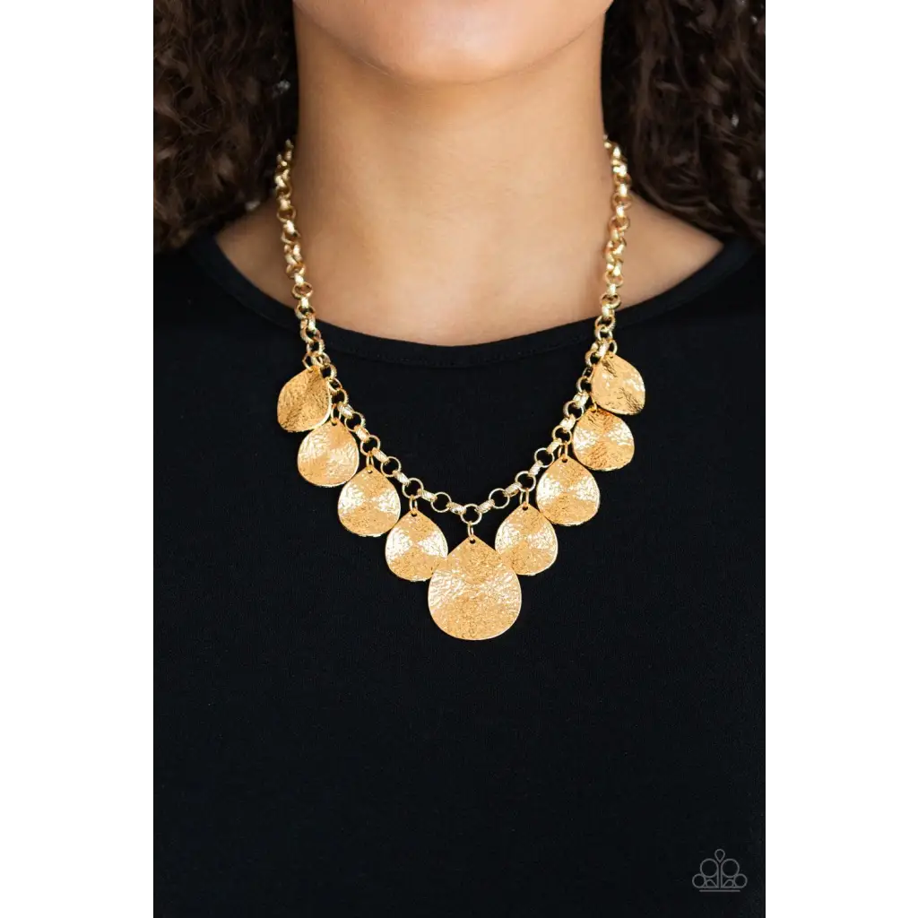 Texture Storm - Gold Necklace - Deb's Jazzy Jems