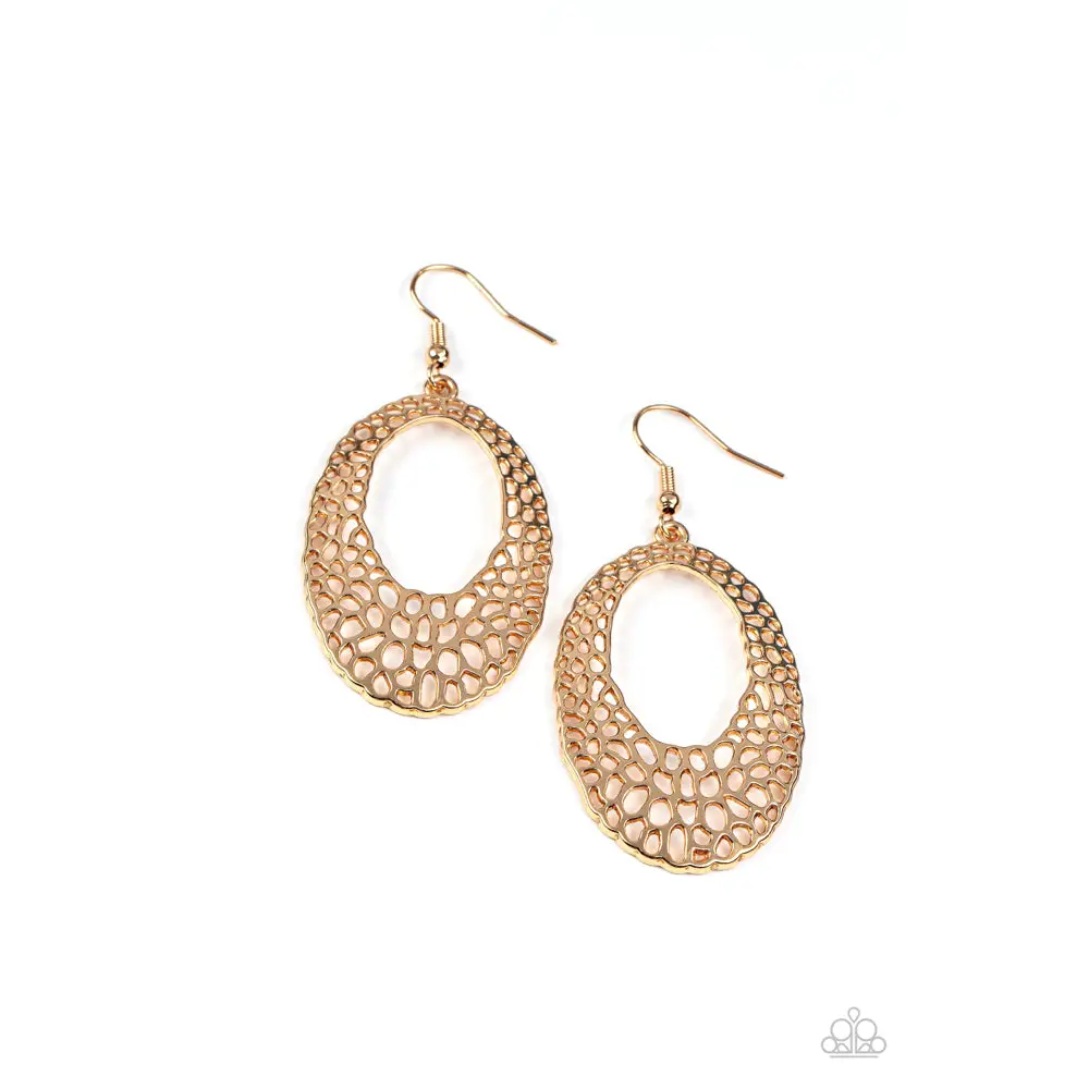 The HOLE Nine Yards - Gold Earrings - Earrings