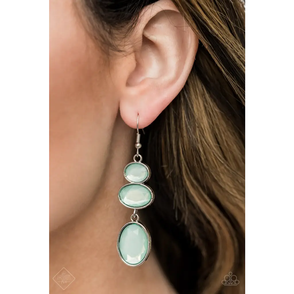 Tiers Of Tranquility - Blue Earrings - Earrings