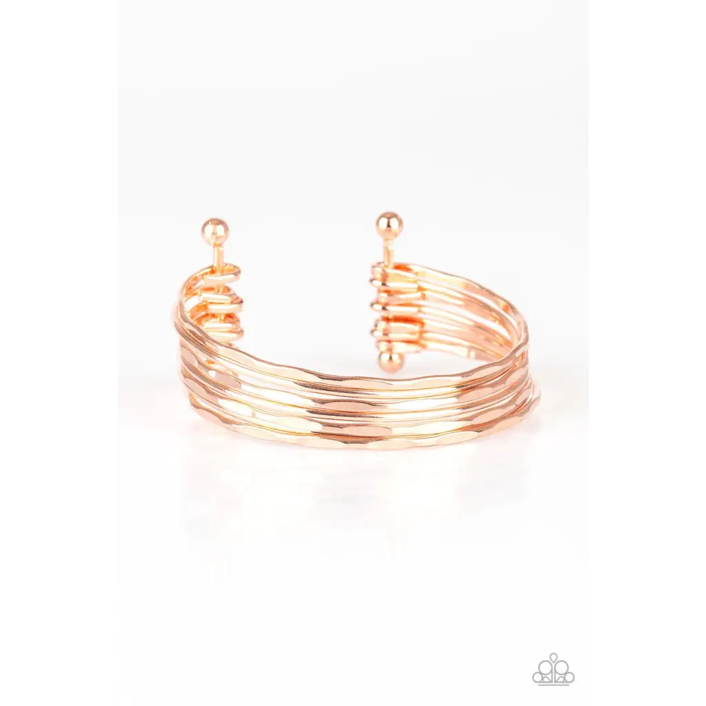 Timelessly Textured - Rose Gold Bracelet - Deb's Jazzy Jems