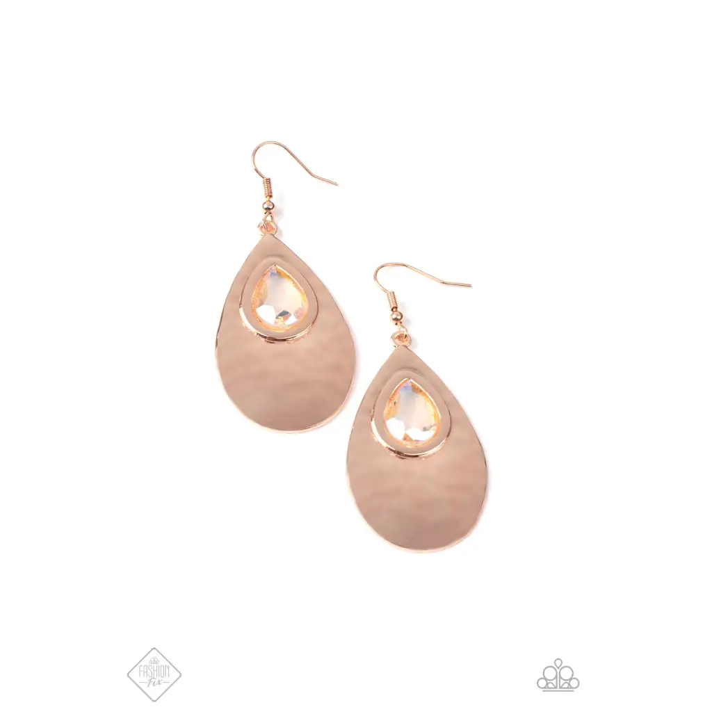 Tranquil Trove - Rose Gold Earrings - Earrings