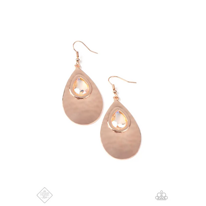 Tranquil Trove - Rose Gold Earrings - Earrings