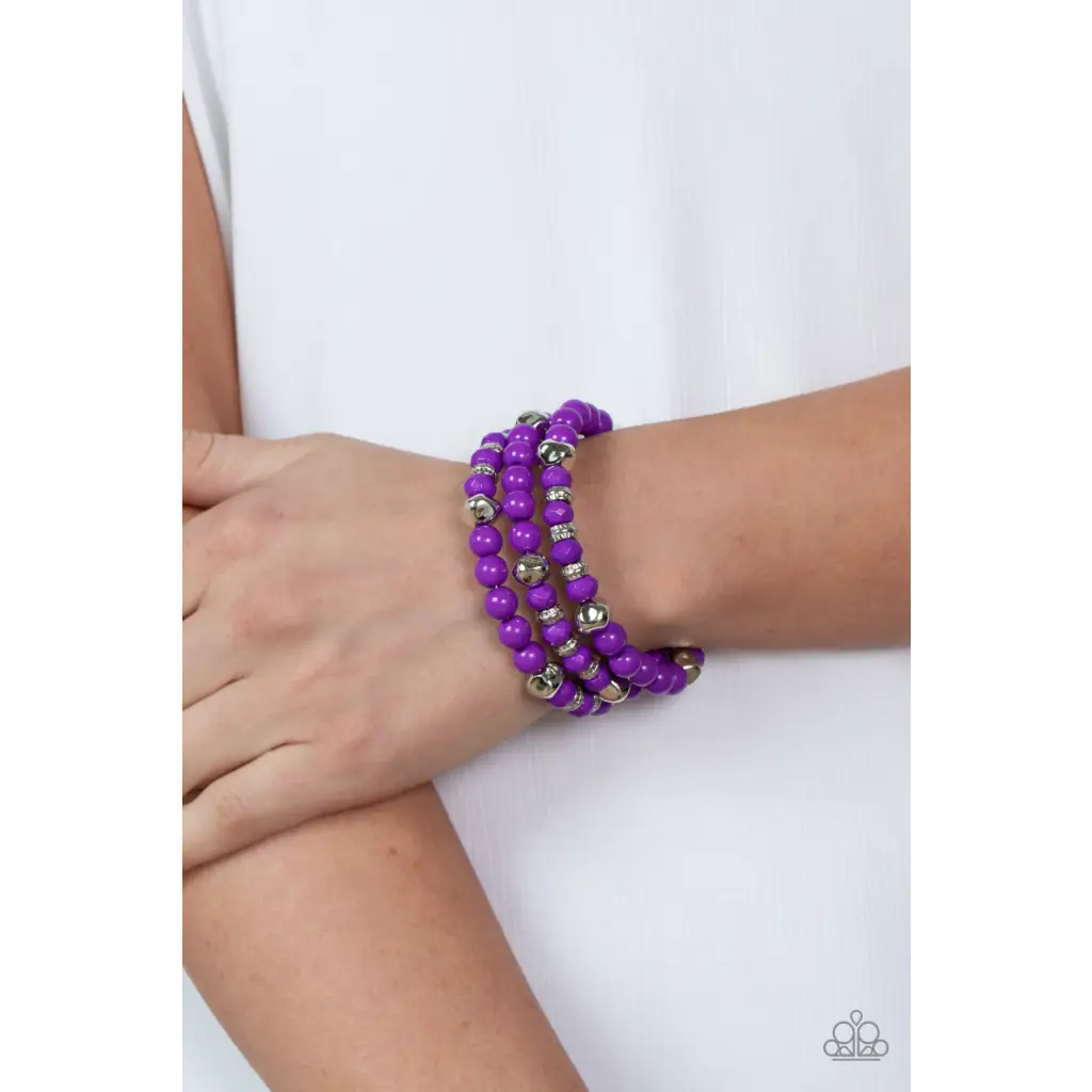 Vibrant Verve - Purple Bracelet - Deb's Jazzy Jems