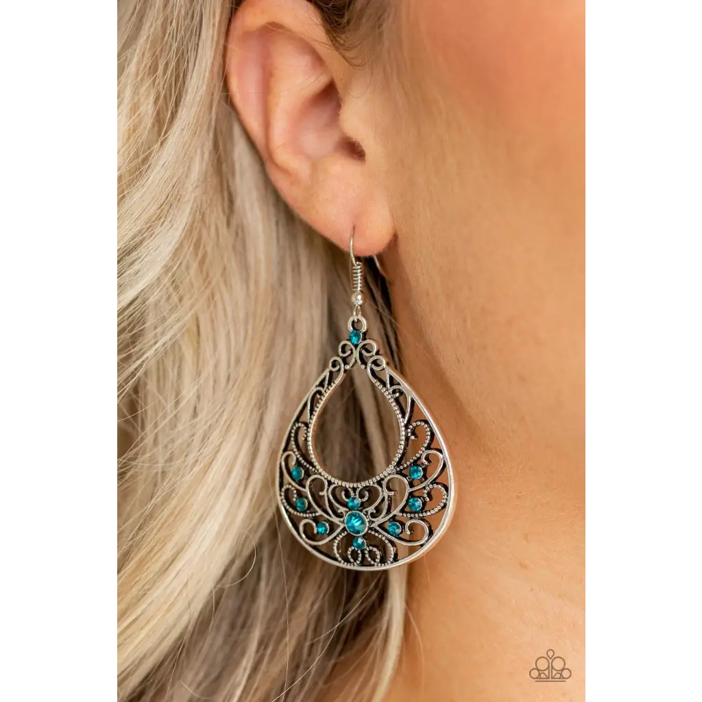 Vine Shine - Blue Earrings - Deb's Jazzy Jems