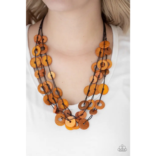 Wonderfully Walla Walla - Orange Necklace - Necklaces